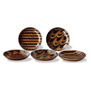 AWASAKA slip chocolate 美濃甜品碟套裝 (5P) - Hane Zakka