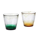 津輕琉璃「氷華金彩」限定玻璃對杯 (綠陽) - Hane Zakka