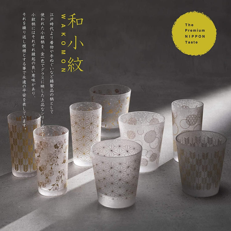 石塚硝子 和小紋酒杯/水杯 - Hane Zakka